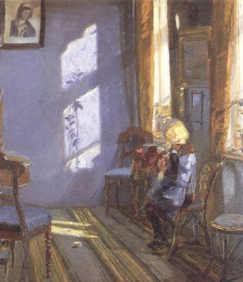 Anna Ancher Sunshine in the Blue Room (nn02) oil painting image